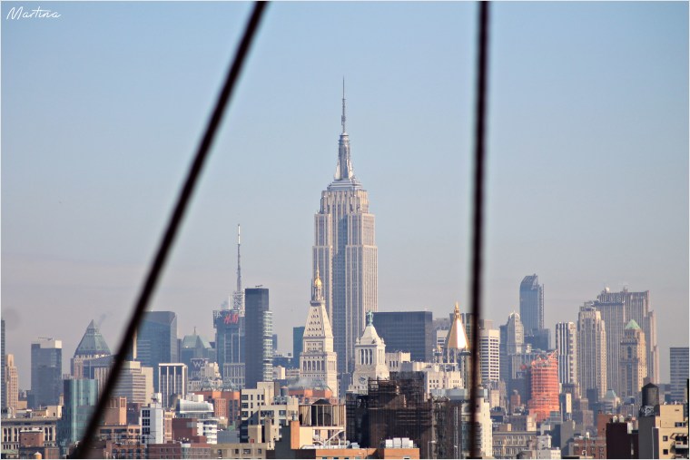 New York, Empire State Building from the Brooklyn Bridge